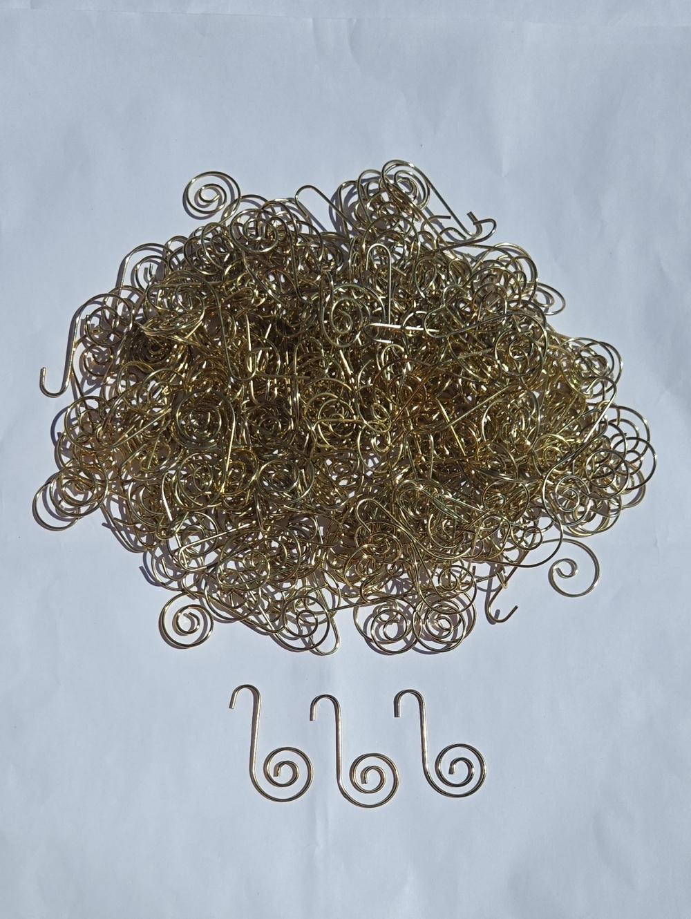 250+ Gold Plated Ornament Hooks